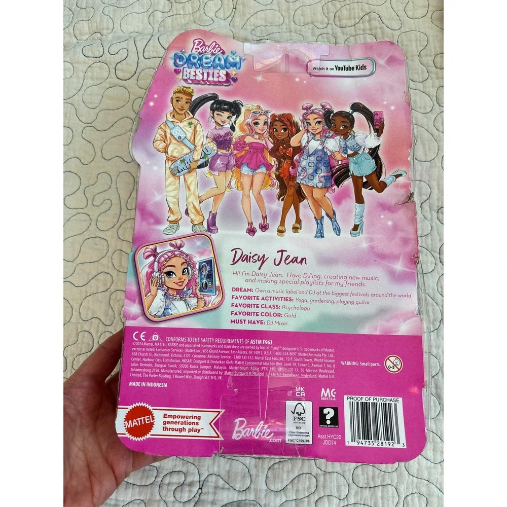Mattel Barbie‎ Dream Besties Daisy Jean Doll Pink Hair Floral Dress Accessories
